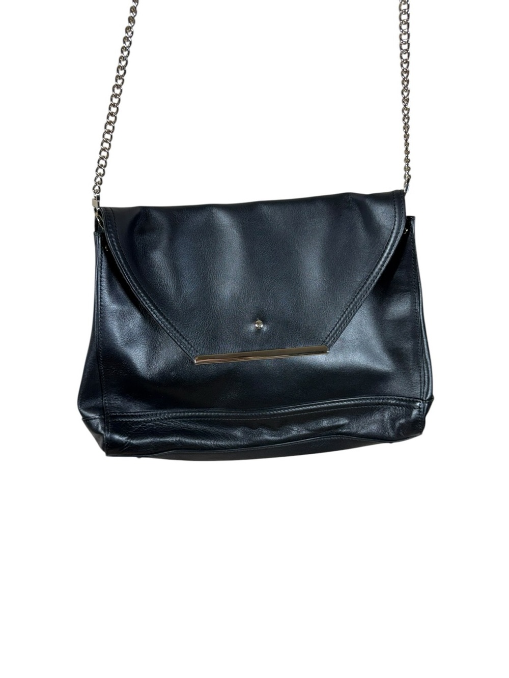 Tre Vero Leather Crossbody Bag with Chain Strap